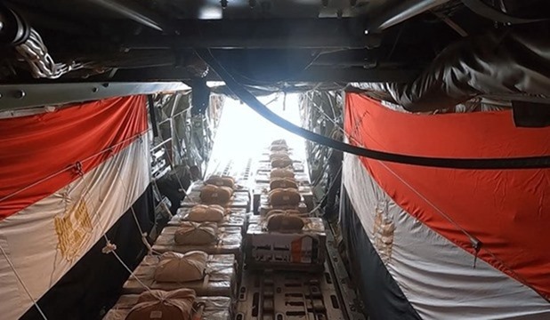 Egypt Continues Humanitarian Assistance Airdrop Into Northern Gaza Strip