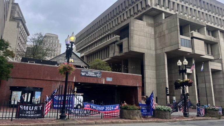 Here’s what’s up with those Trump flags outside Boston City Hall