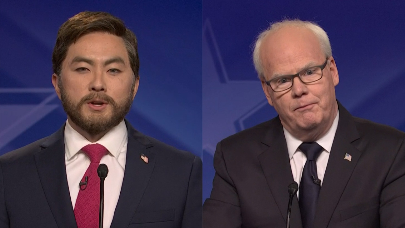 ‘SNL’ Spoofs Vice Presidential Debate With Jim Gaffigan’s Tim Walz and Bowen Yang’s J.D. Vance